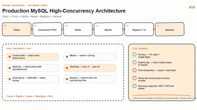 生产级 MySQL 高并发架构：缓存、读写分离与分片 featured image