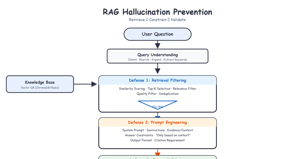 Three-Layer Hallucination Prevention in RAG Systems: A Practical Guide